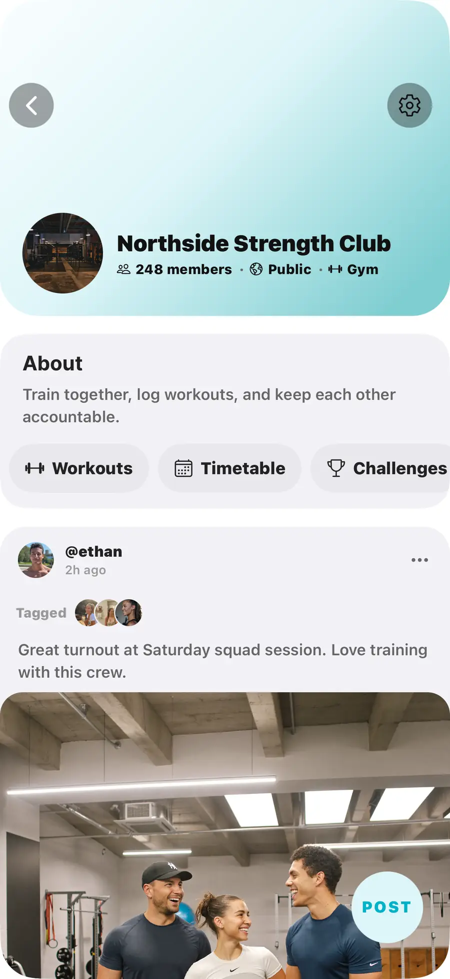iPhone showing a SYNCT club